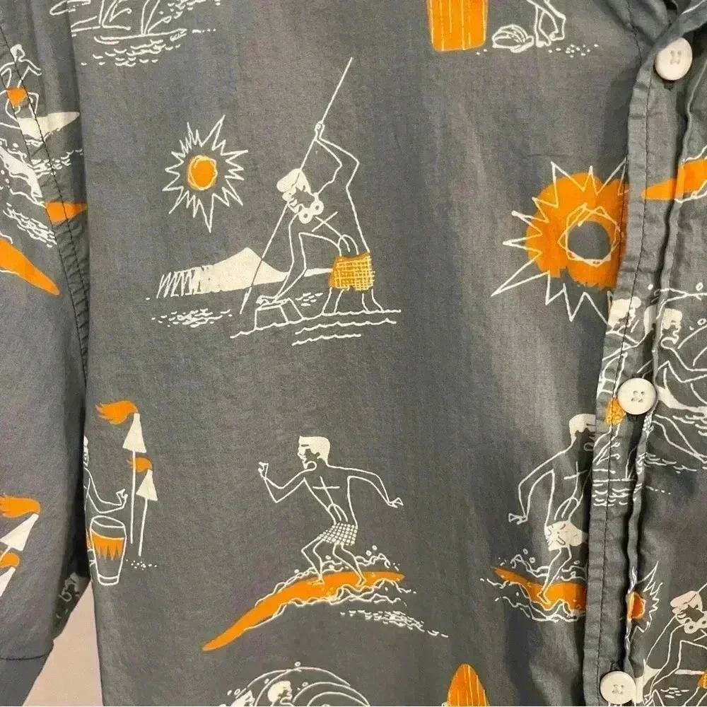 Lost at Sea Patterned Beach Button Down casual - Picture 7 of 7